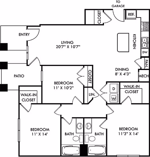 Rogers with Attached Garage 416 floor plan